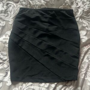 Black mini skirt